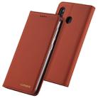 For Galaxy A20e LC.IMEEKE LC-002 Series Skin Hand Feeling PU + TPU Horizontal Flip Leather Case with Holder & Card Slot & Wallet(Brown) - 1