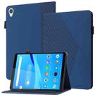 For Lenovo Tab M10 2nd TB-X306F/X306X Rhombus Skin Feel Horizontal Flip Tablet Leather Case with Card Slots & Holder(Blue) - 1