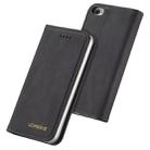 For iPhone 5 / 5s / SE LC.IMEEKE LC-002 Series Skin Hand Feeling PU + TPU Horizontal Flip Leather Case with Holder & Card Slot & Wallet(Black) - 1
