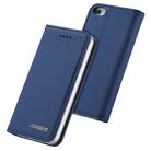 For iPhone 5 / 5s / SE LC.IMEEKE LC-002 Series Skin Hand Feeling PU + TPU Horizontal Flip Leather Case with Holder & Card Slot & Wallet(Blue) - 1