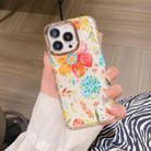 For iPhone 13 Glitter Powder Electroplating Flower Shockproof Phone Case(Flower S1) - 1