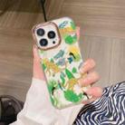 For iPhone 13 Glitter Powder Electroplating Flower Shockproof Phone Case(Yellow Leopard S2) - 1