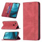 For OPPO A7 Magnetic RFID Blocking Anti-Theft Leather Case with Holder & Card Slots & Wallet(Red) - 1