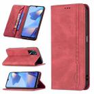 For OPPO A16/A16S/A54S/A55 5G/A53S 5G Magnetic RFID Blocking Anti-Theft Leather Case with Holder & Card Slots & Wallet(Red) - 1