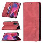 For OPPO A74 5G / A93 5G / A54 5G Magnetic RFID Blocking Anti-Theft Leather Case with Holder & Card Slots & Wallet(Red) - 1