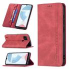 For OPPO Realme C21 / C20 Magnetic RFID Blocking Anti-Theft Leather Case with Holder & Card Slots & Wallet(Red) - 1