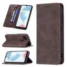 For OPPO Realme C21 / C20 Magnetic RFID Blocking Anti-Theft Leather Case with Holder & Card Slots & Wallet(Brown) - 1