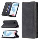 For OPPO Realme C21 / C20 Magnetic RFID Blocking Anti-Theft Leather Case with Holder & Card Slots & Wallet(Black) - 1