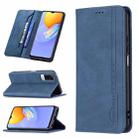 For vivo Y51 2020 / Y51a / Y51s Magnetic RFID Blocking Anti-Theft Leather Case with Holder & Card Slots & Wallet(Blue) - 1
