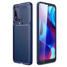 For Motorola Moto G Pure Carbon Fiber Texture Shockproof TPU Case(Blue) - 1