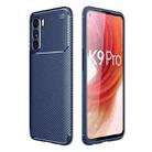 For OPPO K9 Pro Carbon Fiber Texture Shockproof TPU Case(Blue) - 1