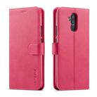 For Huawei Mate 20 Lite / Maimang 7 LC.IMEEKE Calf Texture Horizontal Flip Leather Case, with Holder & Card Slots & Wallet(Rose Red) - 1