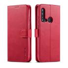 For Huawei P20 Lite 2019 / Nova 5i LC.IMEEKE Calf Texture Horizontal Flip Leather Case, with Holder & Card Slots & Wallet(Rose Red) - 1