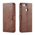 For Huawei P smart /Enjoy 7S LC.IMEEKE Calf Texture Horizontal Flip Leather Case, with Holder & Card Slots & Wallet(Brown) - 1