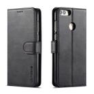 For Huawei P smart /Enjoy 7S LC.IMEEKE Calf Texture Horizontal Flip Leather Case, with Holder & Card Slots & Wallet(Black) - 1