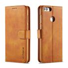 For Huawei P smart /Enjoy 7S LC.IMEEKE Calf Texture Horizontal Flip Leather Case, with Holder & Card Slots & Wallet(Yellow) - 1