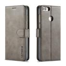 For Huawei P smart /Enjoy 7S LC.IMEEKE Calf Texture Horizontal Flip Leather Case, with Holder & Card Slots & Wallet(Grey) - 1