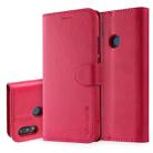 For Huawei P20 Lite / Nova 3e LC.IMEEKE Calf Texture Horizontal Flip Leather Case, with Holder & Card Slots & Wallet(Rose Red) - 1