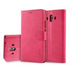 For Huawei Mate 10 LC.IMEEKE Calf Texture Horizontal Flip Leather Case, with Holder & Card Slots & Wallet(Rose Red) - 1