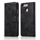 For Huawei P9 LC.IMEEKE Calf Texture Horizontal Flip Leather Case, with Holder & Card Slots & Wallet(Black) - 1