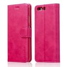 For Huawei P10 LC.IMEEKE Calf Texture Horizontal Flip Leather Case, with Holder & Card Slots & Wallet(Rose Red) - 1