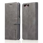 For Huawei P10 LC.IMEEKE Calf Texture Horizontal Flip Leather Case, with Holder & Card Slots & Wallet(Grey) - 1