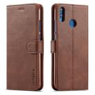 For Huawei Honor 8X LC.IMEEKE Calf Texture Horizontal Flip Leather Case, with Holder & Card Slots & Wallet(Brown) - 1