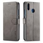 For Huawei Honor 8X LC.IMEEKE Calf Texture Horizontal Flip Leather Case, with Holder & Card Slots & Wallet(Grey) - 1