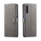 For Huawei Honor 9X / 9X Pro LC.IMEEKE Calf Texture Horizontal Flip Leather Case, with Holder & Card Slots & Wallet(Grey) - 1