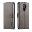 For Huawei Nova 5i Pro / Mate 30 Lite LC.IMEEKE Calf Texture Horizontal Flip Leather Case, with Holder & Card Slots & Wallet(Grey) - 1