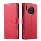 For Huawei Mate 30 Pro LC.IMEEKE Calf Texture Horizontal Flip Leather Case, with Holder & Card Slots & Wallet(Rose Red) - 1