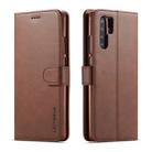 For Huawei P30 Pro LC.IMEEKE Calf Texture Horizontal Flip Leather Case, with Holder & Card Slots & Wallet(Brown) - 1