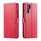 For Huawei P30 Pro LC.IMEEKE Calf Texture Horizontal Flip Leather Case, with Holder & Card Slots & Wallet(Rose Red) - 1