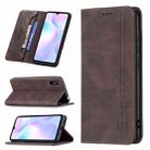 For Xiaomi Redmi 9A Magnetic RFID Blocking Anti-Theft Leather Case with Holder & Card Slots & Wallet(Brown) - 1