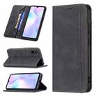 For Xiaomi Redmi 9A Magnetic RFID Blocking Anti-Theft Leather Case with Holder & Card Slots & Wallet(Black) - 1