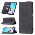 For Xiaomi Redmi 10 Magnetic RFID Blocking Anti-Theft Leather Case with Holder & Card Slots & Wallet(Black) - 1