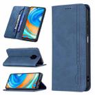 For Xiaomi Redmi Note 9 Pro Max/Note 9 Pro/Note 9S Magnetic RFID Blocking Anti-Theft Leather Case with Holder & Card Slots & Wallet(Blue) - 1