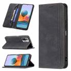 For Xiaomi Redmi Note 10 Pro / Note 10 Pro Max Magnetic RFID Blocking Anti-Theft Leather Case with Holder & Card Slots & Wallet(Black) - 1