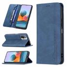 For Xiaomi Redmi Note 10 Pro / Note 10 Pro Max Magnetic RFID Blocking Anti-Theft Leather Case with Holder & Card Slots & Wallet(Blue) - 1