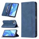 For Xiaomi Mi 11 Lite Magnetic RFID Blocking Anti-Theft Leather Case with Holder & Card Slots & Wallet(Blue) - 1