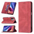 For Xiaomi Mi 11i/Poco F3/Redmi K40/K40 Pro Magnetic RFID Blocking Anti-Theft Leather Case with Holder & Card Slots & Wallet(Red) - 1