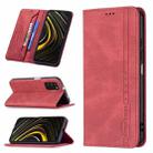 For Xiaomi Poco M3/Redmi Note 9 4G CN Version Magnetic RFID Blocking Anti-Theft Leather Case with Holder & Card Slots & Wallet(Red) - 1