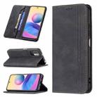 For Xiaomi Poco M3 Pro/Redmi Note 10 5G/Note 10T 5G Magnetic RFID Blocking Anti-Theft Leather Case with Holder & Card Slots & Wallet(Black) - 1