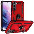 For Samaung Galaxy S22+ 5G Shockproof TPU + PC Protective Case with 360 Degree Rotating Holder(Red) - 1