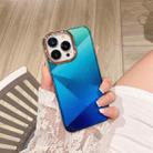 For iPhone 13 Glitter Powder Electroplating Smudge Gradient Shockproof Phone Case(Smudge Blue J2) - 1