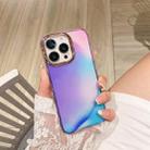 For iPhone 13 Glitter Powder Electroplating Smudge Gradient Shockproof Phone Case(Smudge Purple J3) - 1