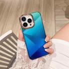 For iPhone 13 Pro Glitter Powder Electroplating Smudge Gradient Shockproof Phone Case (Smudge Blue J2) - 1