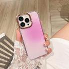 For iPhone 13 Pro Glitter Powder Electroplating Smudge Gradient Shockproof Phone Case (Gradient Pink J7) - 1