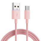 JOYROOM S-1030M13 USB to USB-C / Type-C Colorful Fast Charging Data Cable, Cable Length:1m(Pink) - 1