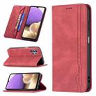 For Samsung Galaxy A32 5G Magnetic RFID Blocking Anti-Theft Leather Case with Holder & Card Slots & Wallet(Red) - 1